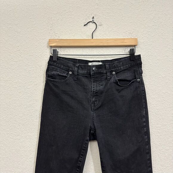 MADEWELL 9" High Riser Skinny Skinny Jeans #E0257 in Faded Black - Picture 2 of 13